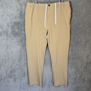 Chubbies Everywhere Performance Pants Men’s 2XL Khaki Drawstrings Stretch Chino